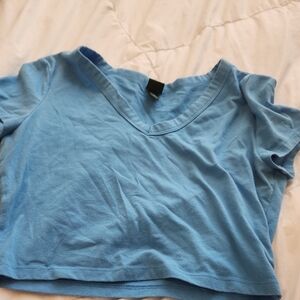 Wild Fable Sky Blue Crop Top